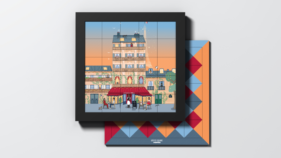 BIRDIE, le poster-jeu illustré Bistrot.